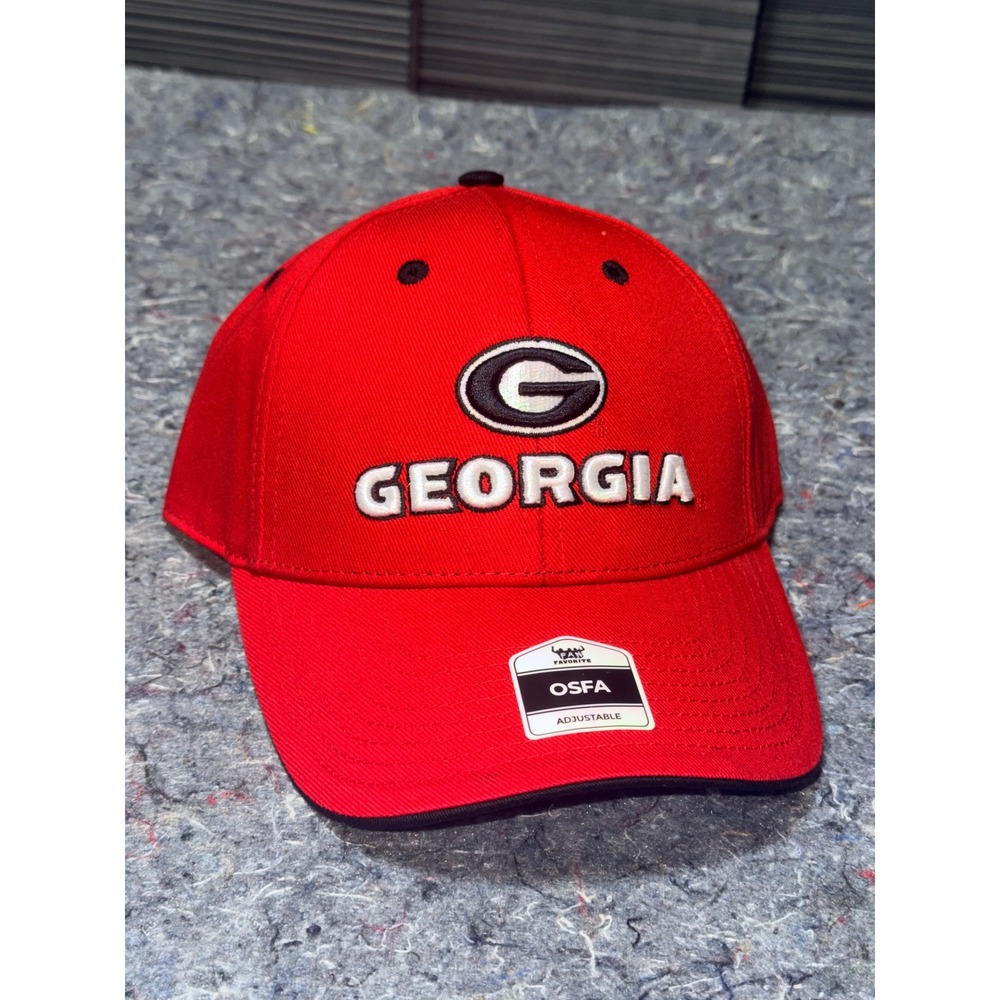 Fan Favorite Georgia Bulldogs NCAA Mens Red Adjustable UGA Cap Hat NWT